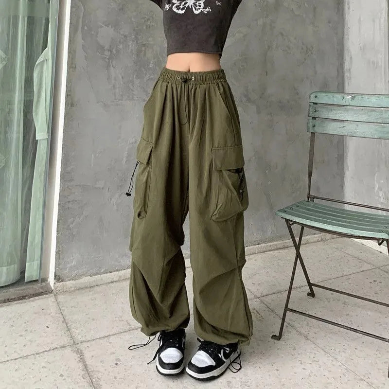Women's Retro Wide Leg Pants - Loose Fit Summer Trousers