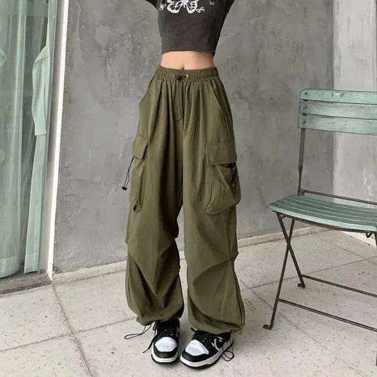 Women's Retro Wide Leg Pants - Loose Fit Summer Trousers