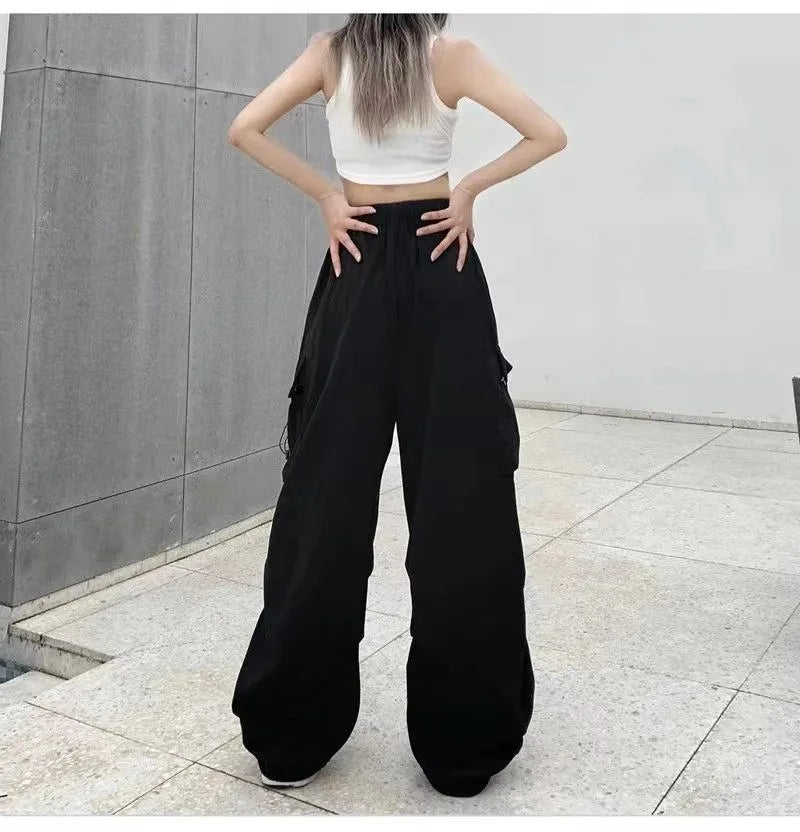 Women's Retro Wide Leg Pants - Loose Fit Summer Trousers